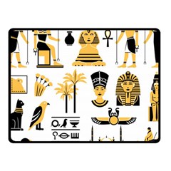 Egypt Symbols Decorative Icons Set Fleece Blanket (small) by Wegoenart