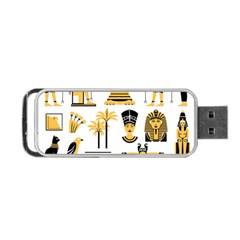 Egypt Symbols Decorative Icons Set Portable Usb Flash (one Side) by Wegoenart