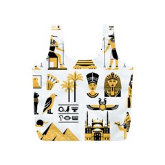 Egypt Symbols Decorative Icons Set Full Print Recycle Bag (s) by Wegoenart