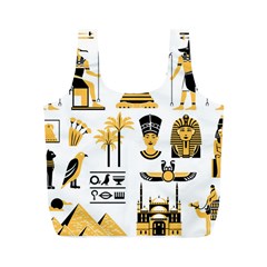 Egypt Symbols Decorative Icons Set Full Print Recycle Bag (m) by Wegoenart