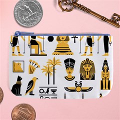 Egypt Symbols Decorative Icons Set Large Coin Purse by Wegoenart