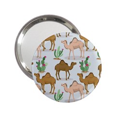 Camels Cactus Desert Pattern 2 25  Handbag Mirrors by Wegoenart