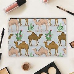 Camels Cactus Desert Pattern Cosmetic Bag (large) by Wegoenart