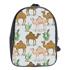 Camels Cactus Desert Pattern School Bag (large) by Wegoenart