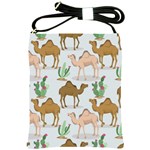 Camels Cactus Desert Pattern Shoulder Sling Bag Front