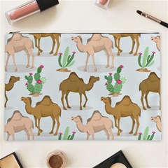 Camels Cactus Desert Pattern Cosmetic Bag (xxl) by Wegoenart