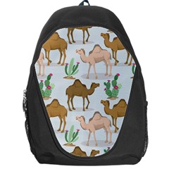 Camels Cactus Desert Pattern Backpack Bag by Wegoenart