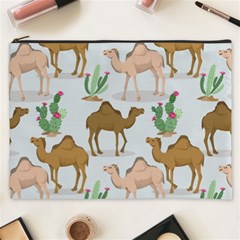 Camels Cactus Desert Pattern Cosmetic Bag (xxxl) by Wegoenart