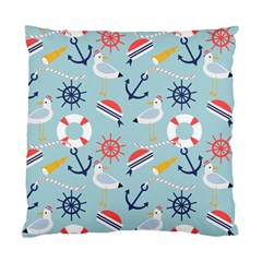 Nautical Marine Symbols Seamless Pattern Standard Cushion Case (two Sides) by Wegoenart