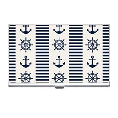 Nautical Seamless Pattern Vector Illustration Business Card Holder by Wegoenart