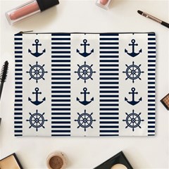 Nautical Seamless Pattern Vector Illustration Cosmetic Bag (xl) by Wegoenart