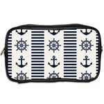 Nautical Seamless Pattern Vector Illustration Toiletries Bag (Two Sides) Back