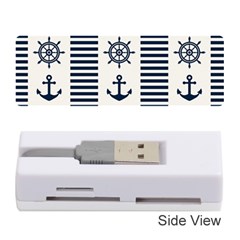 Nautical Seamless Pattern Vector Illustration Memory Card Reader (stick) by Wegoenart