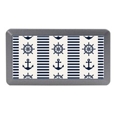 Nautical Seamless Pattern Vector Illustration Memory Card Reader (mini) by Wegoenart