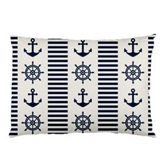 Nautical Seamless Pattern Vector Illustration Pillow Case (two Sides) by Wegoenart