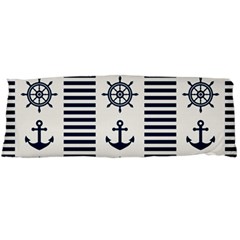 Nautical Seamless Pattern Vector Illustration Body Pillow Case (dakimakura) by Wegoenart