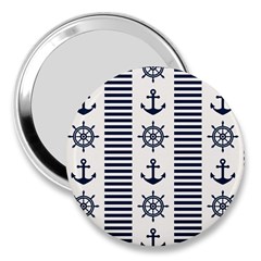 Nautical Seamless Pattern Vector Illustration 3  Handbag Mirrors by Wegoenart