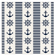 Nautical Seamless Pattern Vector Illustration Large Satin Scarf (square) by Wegoenart