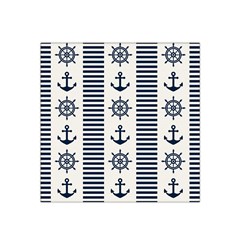 Nautical Seamless Pattern Vector Illustration Satin Bandana Scarf by Wegoenart