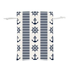 Nautical Seamless Pattern Vector Illustration Lightweight Drawstring Pouch (l) by Wegoenart