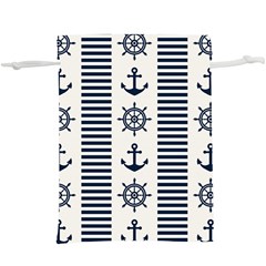 Nautical Seamless Pattern Vector Illustration  Lightweight Drawstring Pouch (xl) by Wegoenart