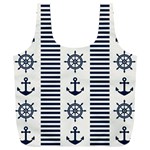 Nautical Seamless Pattern Vector Illustration Full Print Recycle Bag (XXL) Front