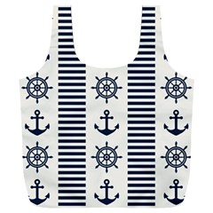 Nautical Seamless Pattern Vector Illustration Full Print Recycle Bag (xxxl) by Wegoenart