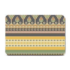 Seamless Pattern Egyptian Ornament With Lotus Flower Small Doormat  by Wegoenart