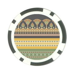 Seamless Pattern Egyptian Ornament With Lotus Flower Poker Chip Card Guard (10 Pack) by Wegoenart