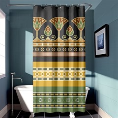 Seamless Pattern Egyptian Ornament With Lotus Flower Shower Curtain 36  X 72  (stall)  by Wegoenart