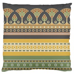 Seamless Pattern Egyptian Ornament With Lotus Flower Large Cushion Case (one Side) by Wegoenart