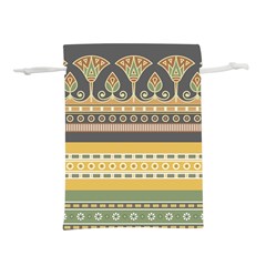 Seamless Pattern Egyptian Ornament With Lotus Flower Lightweight Drawstring Pouch (m) by Wegoenart