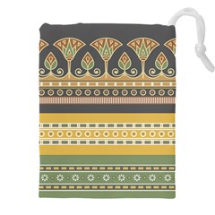 Seamless Pattern Egyptian Ornament With Lotus Flower Drawstring Pouch (4xl) by Wegoenart