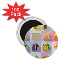 Egypt Icons Set Flat Style 1 75  Magnets (100 Pack)  by Wegoenart