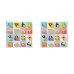 Egypt Icons Set Flat Style Cufflinks (square) by Wegoenart