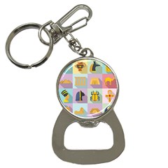 Egypt Icons Set Flat Style Bottle Opener Key Chain by Wegoenart