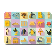 Egypt Icons Set Flat Style Plate Mats by Wegoenart