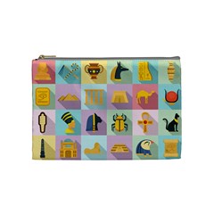 Egypt Icons Set Flat Style Cosmetic Bag (medium) by Wegoenart