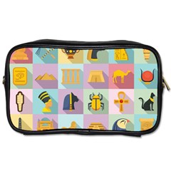 Egypt Icons Set Flat Style Toiletries Bag (two Sides) by Wegoenart