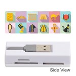 Egypt Icons Set Flat Style Memory Card Reader (Stick) Front