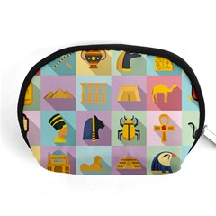 Egypt Icons Set Flat Style Accessory Pouch (medium) by Wegoenart