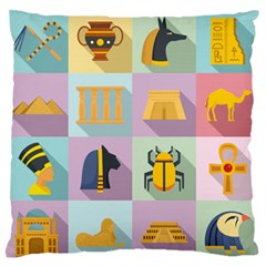 Egypt Icons Set Flat Style Standard Flano Cushion Case (one Side) by Wegoenart