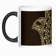 Hamsa Hand Drawn Symbol With Flower Decorative Pattern Morph Mugs by Wegoenart