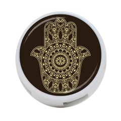 Hamsa Hand Drawn Symbol With Flower Decorative Pattern 4-port Usb Hub (one Side) by Wegoenart