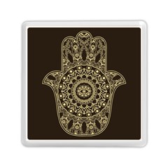 Hamsa Hand Drawn Symbol With Flower Decorative Pattern Memory Card Reader (square) by Wegoenart