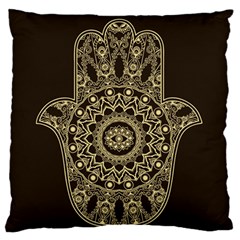 Hamsa Hand Drawn Symbol With Flower Decorative Pattern Standard Flano Cushion Case (one Side) by Wegoenart