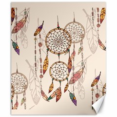 Coloured Dreamcatcher Background Canvas 8  X 10  by Wegoenart