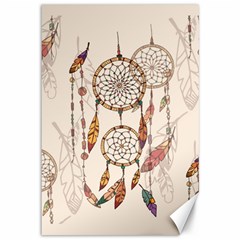 Coloured Dreamcatcher Background Canvas 12  X 18  by Wegoenart