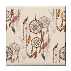 Coloured Dreamcatcher Background Face Towel