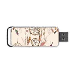 Coloured Dreamcatcher Background Portable Usb Flash (two Sides) by Wegoenart